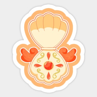 Orange Shell Sticker